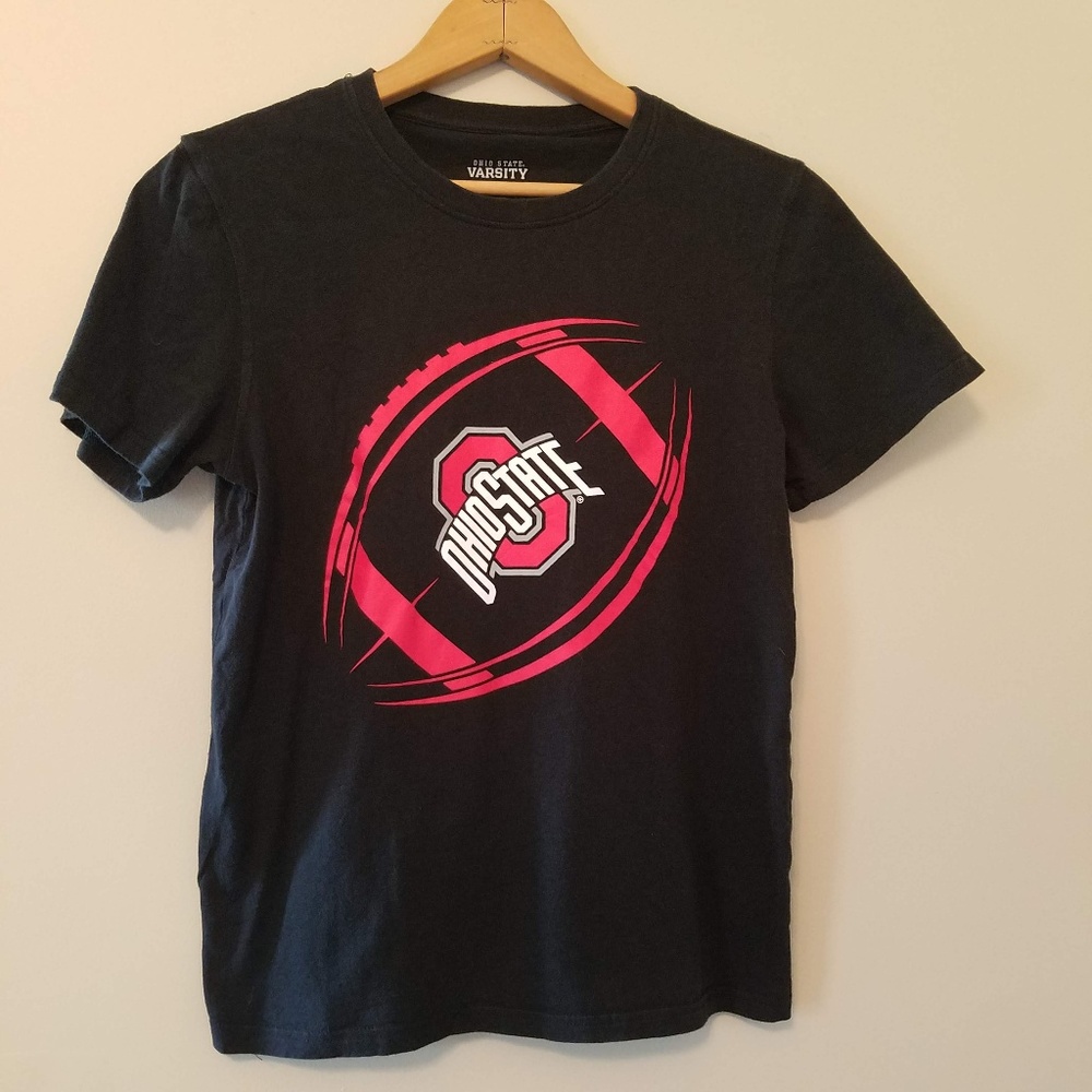 Ohio State Boys Varsity Football Black T Shirt Lg